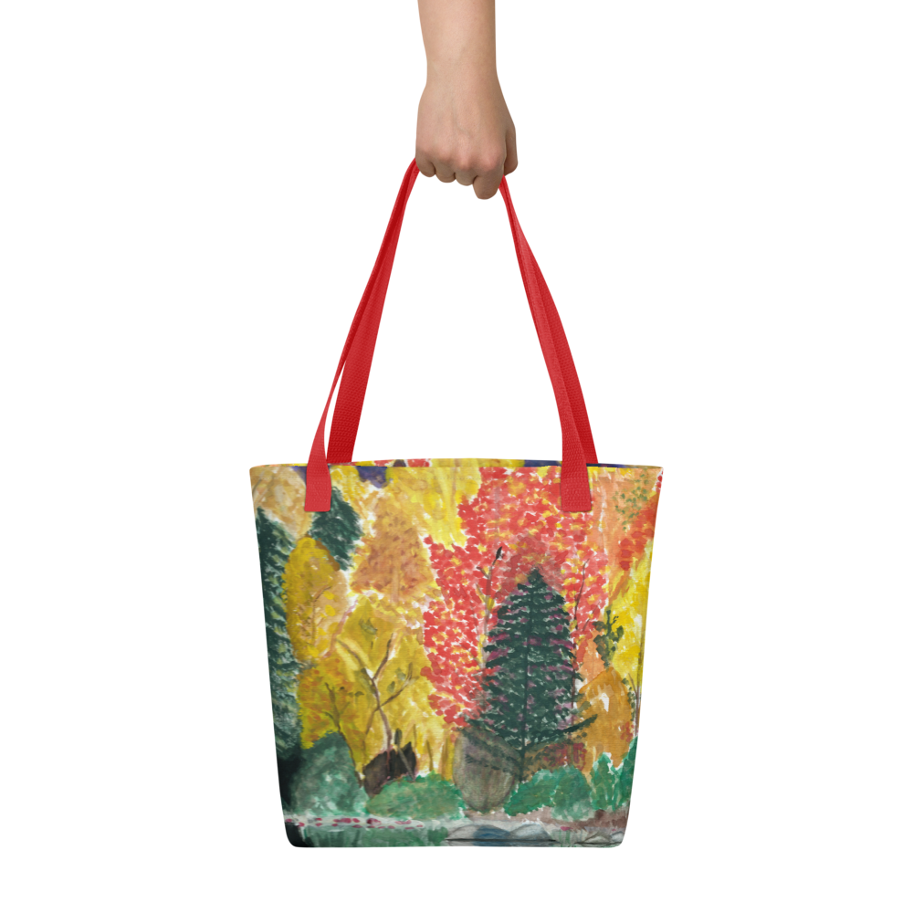 LJD Collection - Fall Reflection - All-Over-Print Tote Bag